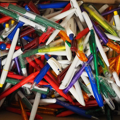 10 -500 St. Kugelschreiber Kulis Kuli Druckkugelschreiber mit Mine bunt gemischt
