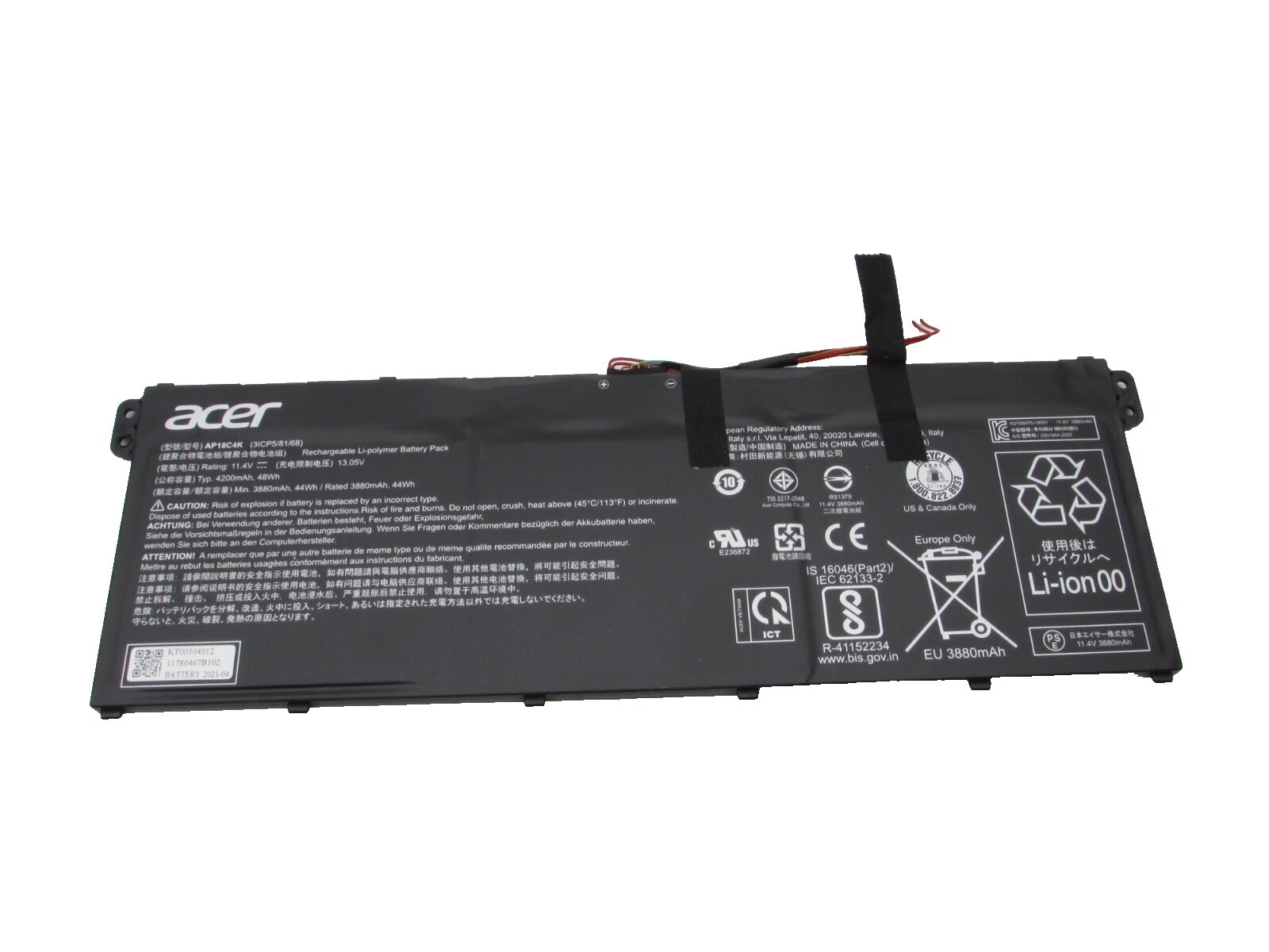 Acer Baterias de Notebook Acer Acer Aspire