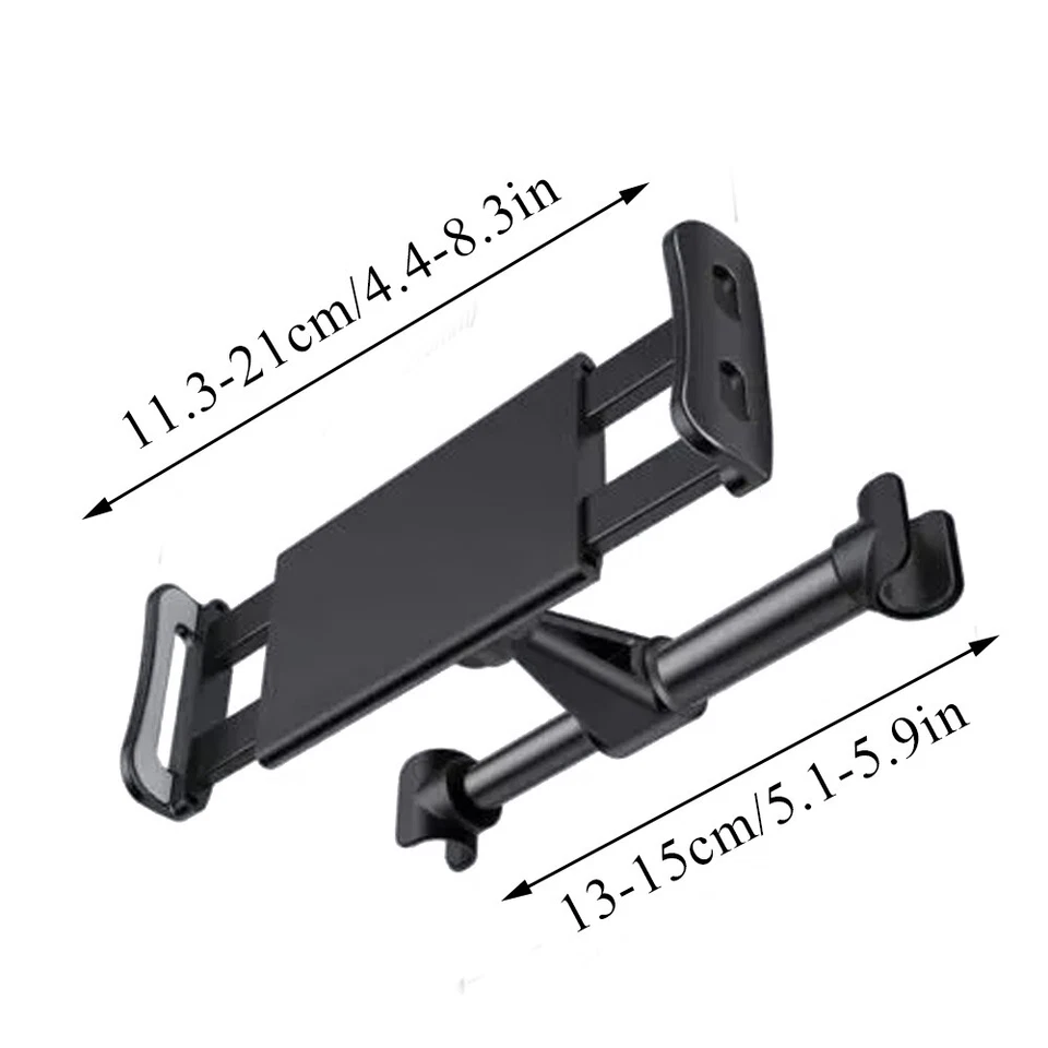 Adjustable Car Headrest Mount Holder Back Seat Universal for iPad Tablets Phon 」 - Image 2 of 4