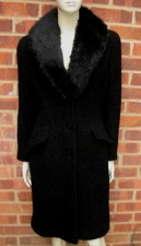 Vintage Hamells Wavelength Wool Blend Coat Uk Size 12 Eu 40