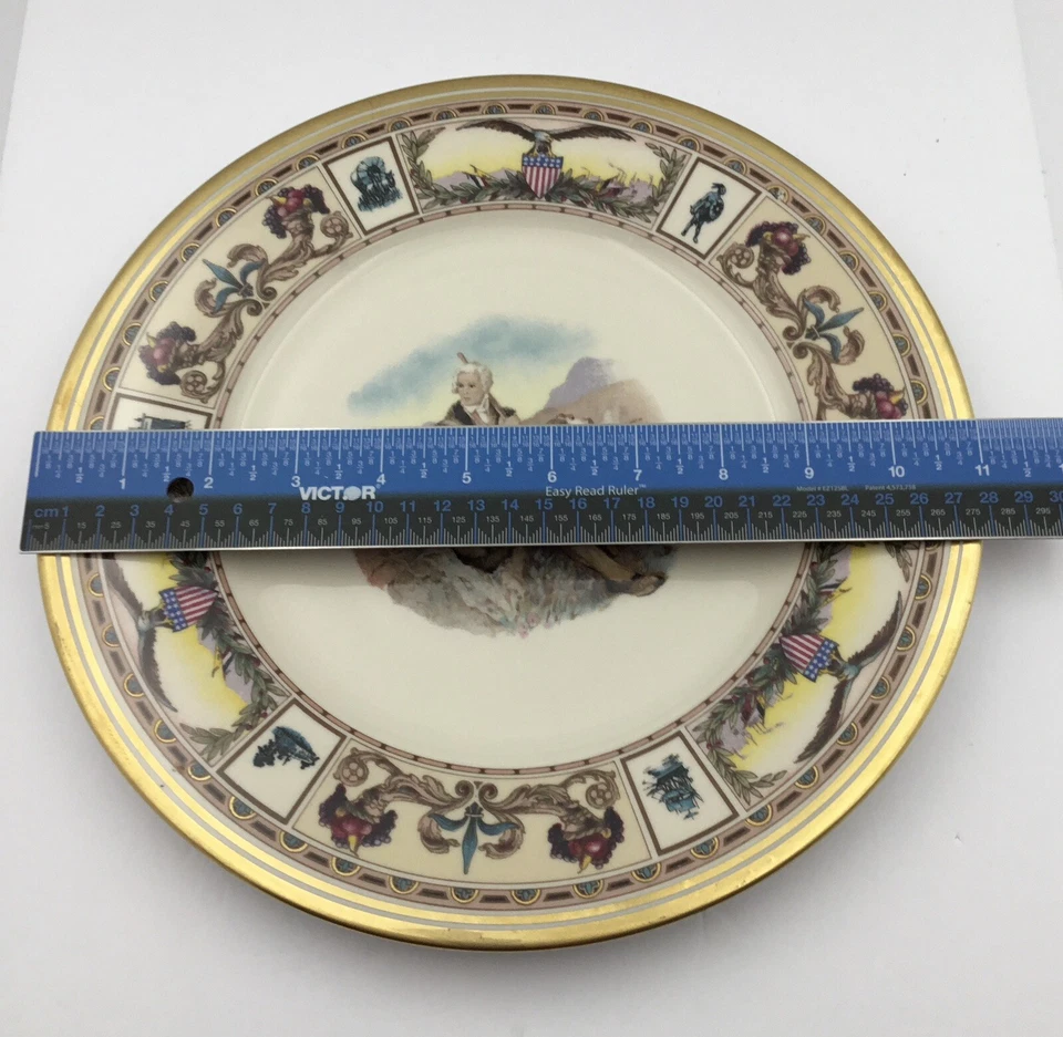 Plato de exhibición de cena de 11" de colección Daniel Boone Hotel Charleston WV West Virginia Foto 4 de 4