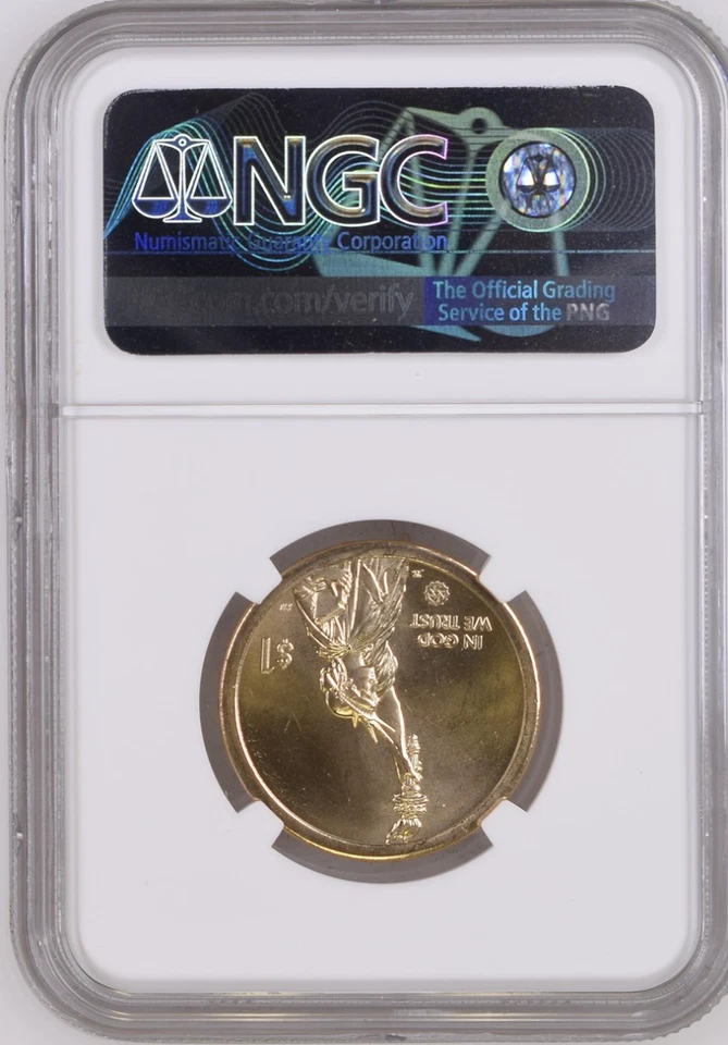 2021 P & D Set Innovation New York Dollar $1 Erie Canal NGC MS 67 (Registry Set) - Image 2 of 2