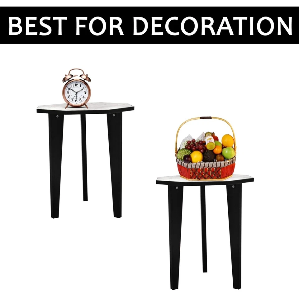 Mesa auxiliar de cama taburete para dormitorio/sala de estar/mesa pequeña/mesa de esquina para dormitorio Foto 4 de 4