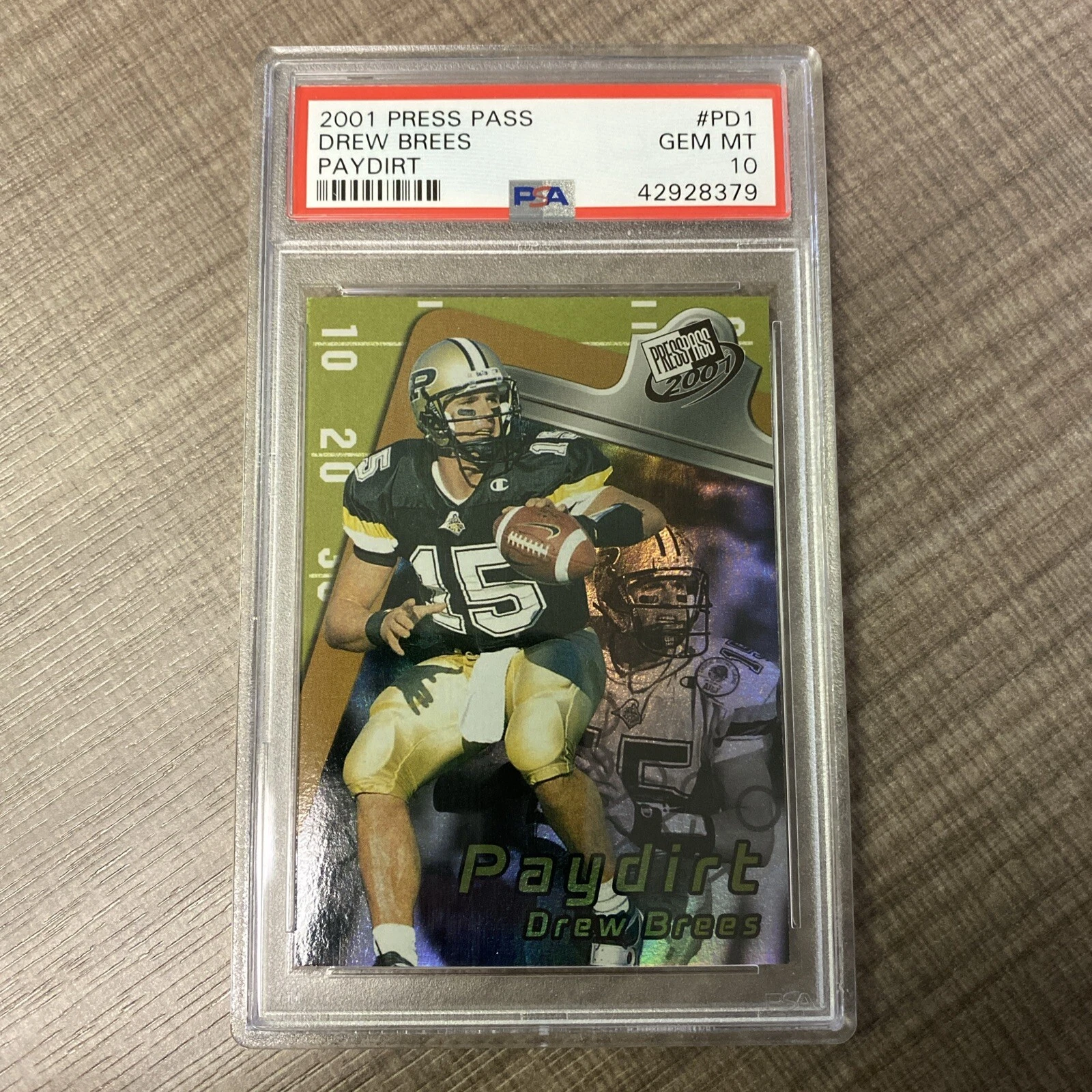 Drew Brees Press Pass Paydirt #PD1 Paydirt
