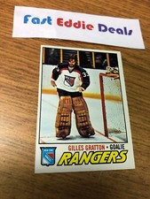 TOPPS NHL HOCKEY 1977-78 GILLES GRATTON GOALIE CARD # 207 NEW YORK RANGERS