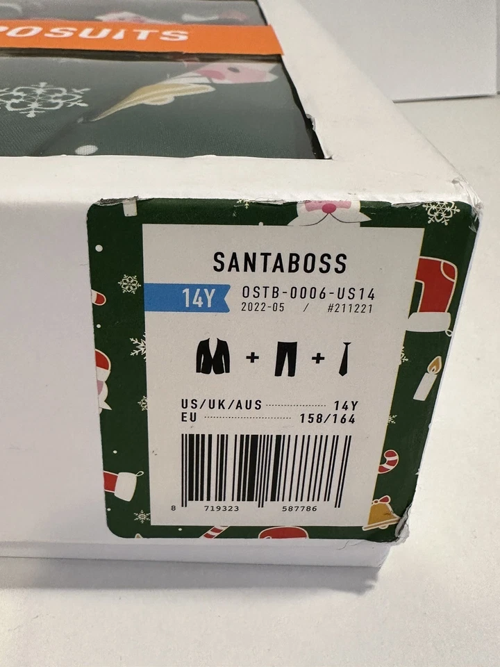 OppoSuits 14Y Navidad 3 Piezas Traje SantaBoss Santa Bastón de Caramelo Corbata Blazer Pantalones Foto 4 de 4