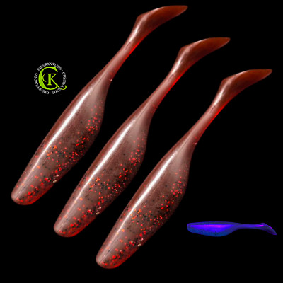 3x 12cm River Shad Gummifisch Ukel Uklei Kauli Stint Raubfisch Wobbler Zander