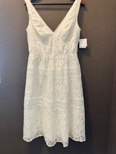 Midi-length Lace Wedding Dress - BRAND NEW Size 12