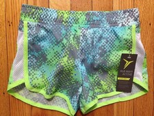 NWT Girl's Old Navy Active Green  Gray Shorts w/Liner - Size XS 5