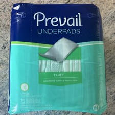 Prevail Fluff Underpads, Large 23" x 36", 15 Ct
