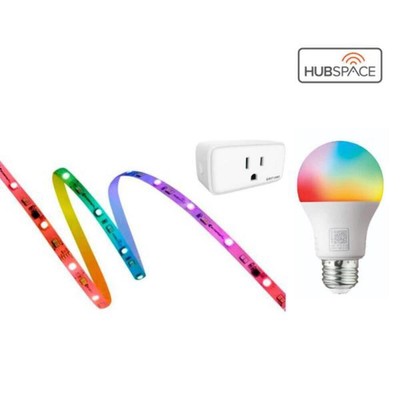 Smart Home Starter Kit Including Color Changing LED Strip Light, Smart Bulb and