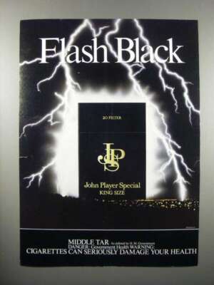cigarettes flash 1983 John Player Special Cigarette Ad - Flash Back
