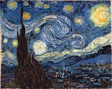 Starry Night by Vincent Van Gogh, Giclee Canvas Print, in various sizes