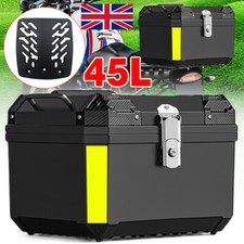 Motorcycle Luggage Top Box 45L Motorbike Scooter Bike Back Rear Universal Fit UK