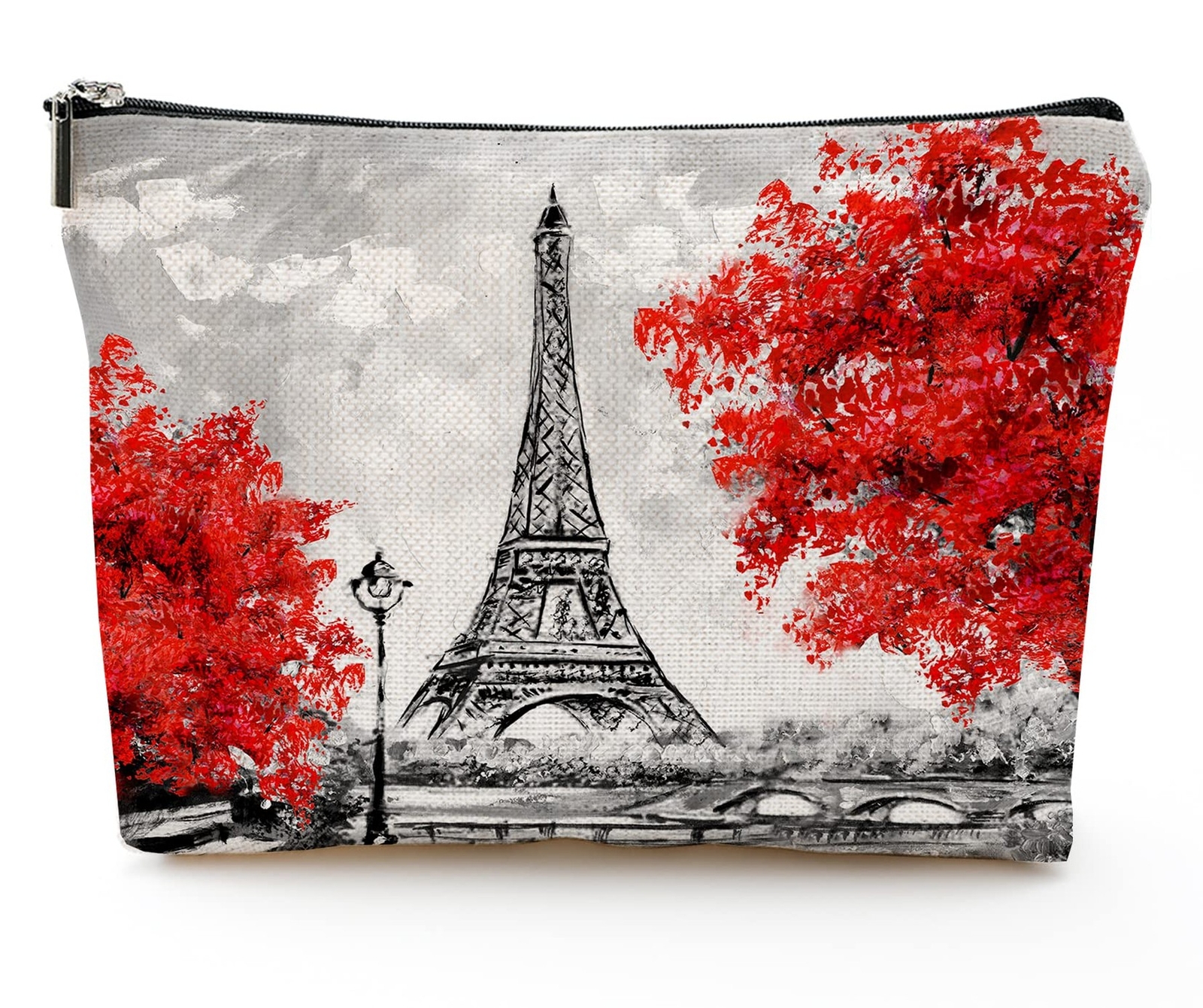 Eiffel Tower Waterproof Travel Makeup Bag Portable Cosmetic Pouch Toiletry Organizer