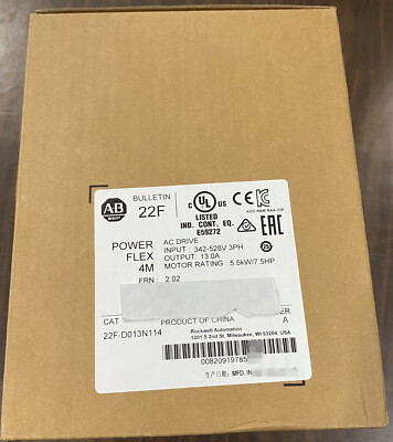  Allen-Bradley 22F-D013N114 PowerFlex 4M 5.5 KW 7.5HP AC Drive 22FD013N114