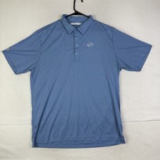 Travis Mathew Polo Shirt Mens 2XL Golf Blue Short Sleeve Trilogy