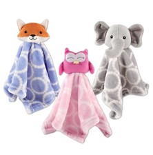 New Hudson Baby Animal Plush Security Blanket 14" Boy Girl Gift Fox Elephant Owl