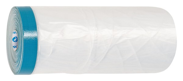 Cq Uvx Folie, 180 Cm/ 16 M, Mit Gewebe-Klebeband Folie Abdecken Abkleben Maler-image