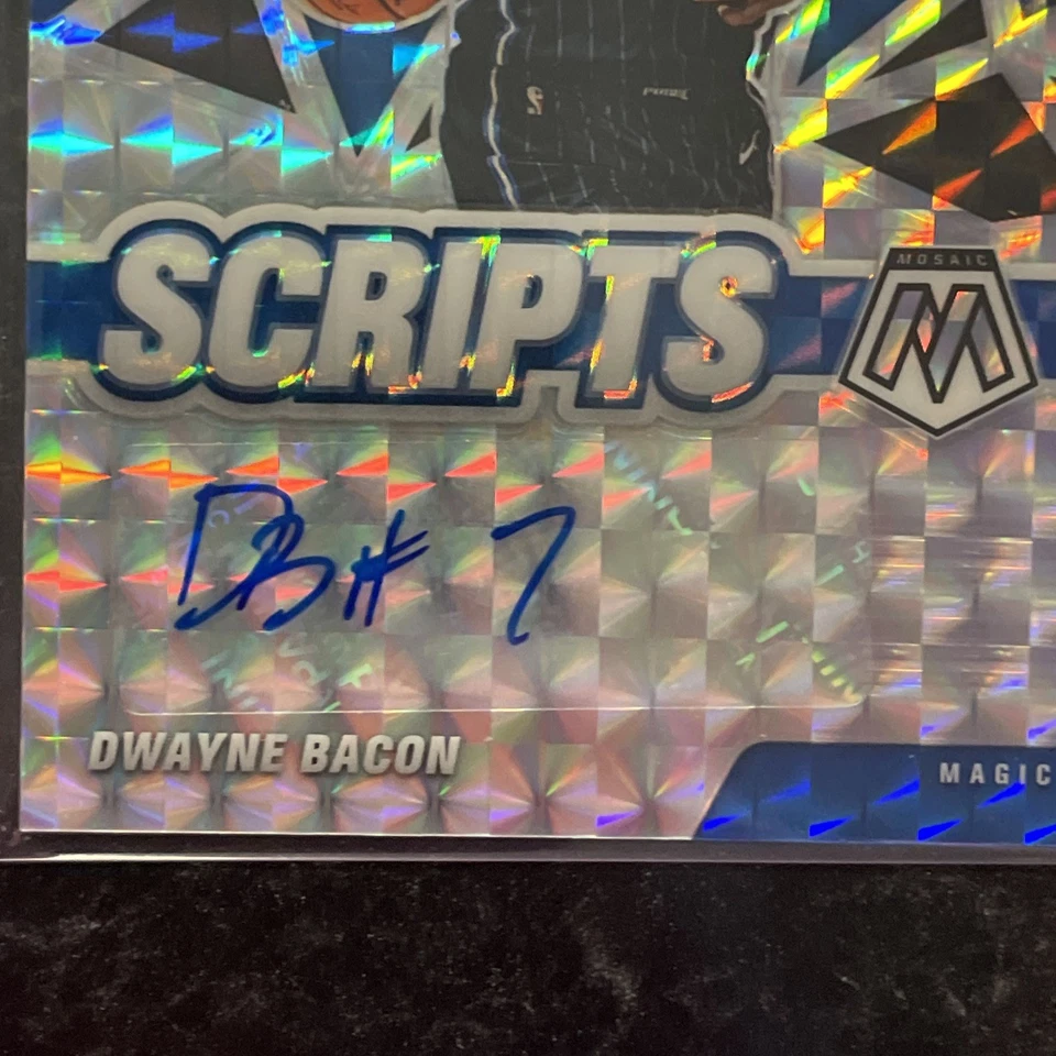 DWAYNE BACON 2020-21 PANINI MOSAIC SP SCRIPTS PRIZM AUTO MAGIC  #SC-DBC - Image 3 of 3