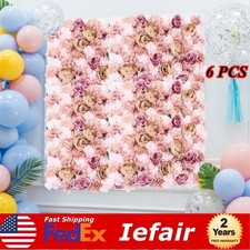 60x40cm Silk Rose Artificial Flower Wall Panel Wedding Party Backdrop Decoration