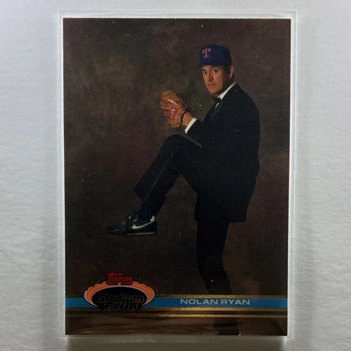 Topps Stadium Club 1991 Nolan Ryan Texas Rangers Base Set #200 Baseball Card