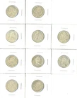 Lot of 10 Canada 1967 Bobcat Quarters 25¢ 80% Silver Centennial - Lot #1