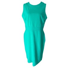 Banana Republic Sleeveless Sheath Dress Size 14 Emerald Green Office Career NWT
