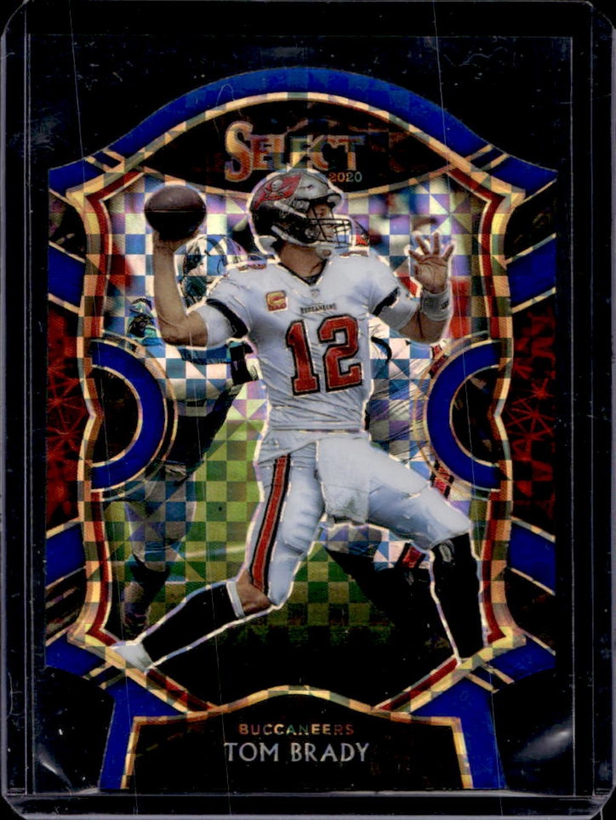 2020 Select Tom Brady Blue Prizm Die Cut Concourse #1 Buccaneers