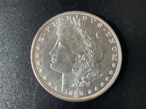 🟢 1888-P U.S. MORGAN SILVER DOLLAR AU! . 🔴
