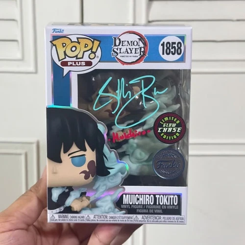 SIGNED Demon Slayer: Muichiro Tokito #1858 - LE Glow Chase Funko Pop!