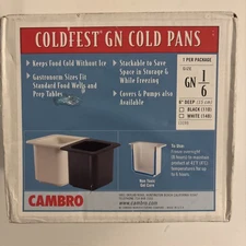 Cambro 66CF110 ColdFest Black 1/6x6" Cold Food Pan