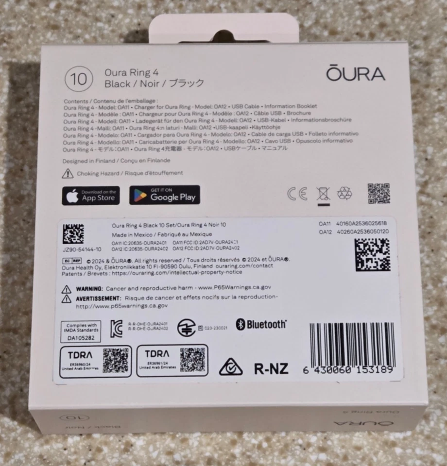 Brand New OURA Ring Gen 4 Black Size 10 - Image 2 of 4