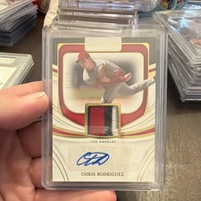 Panini 2022 Immaculate Material Signatures Chris Rodriguez Angels Auto Patch /25