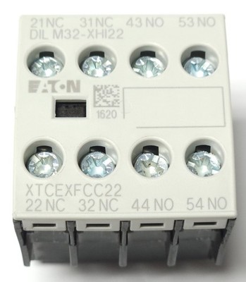 EATON MOELLER DILM32 XHI22 XTCEXFCC22 Top Mount Auxiliary Contact Block 2 NC 2 N