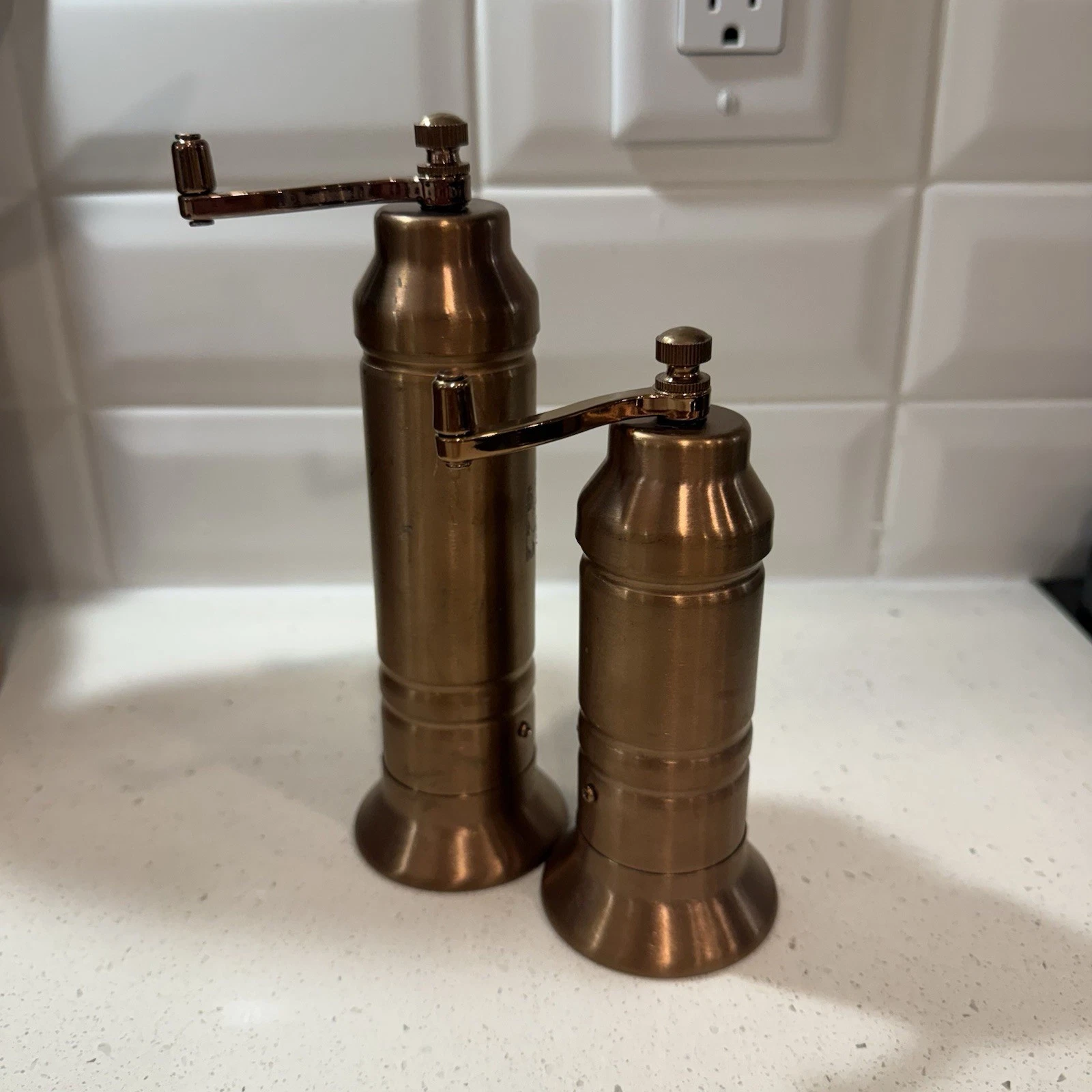 Hearth & Hand Magnolia Bronze Metal Salt & Pepper Grinder Set Adjustable Manual
Opens in a new windo