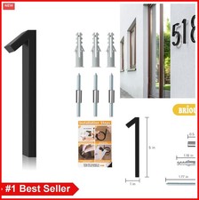 House Numbers for Outside 5 Inch Floating Metal Black Zinc Alloy Address Number