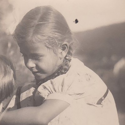 Soft Haired Little Child Leaning Close In Tender Unspoken Emotional Photo