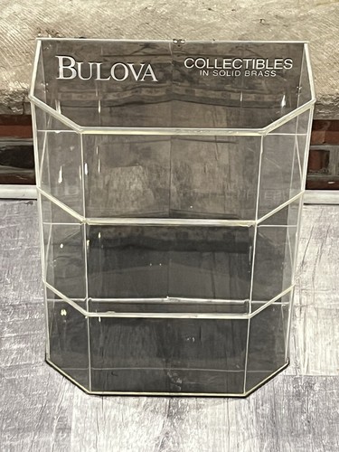 RARE VINTAGE Bulova Acrylic Retail Watch Display Case/SIZE (21'' TX 15''LX 9''D)