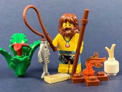 LEGO   Angler gestrandet cast away Wilson Fisch Pflanze Pirat MOC Feuer Figur