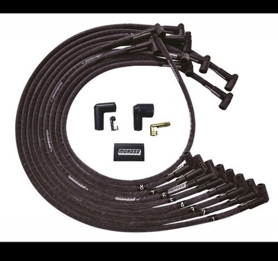 Moroso for BBC Under Header 90 Deg Plug End HEI Sleeved Ultra Spark Plug Wire