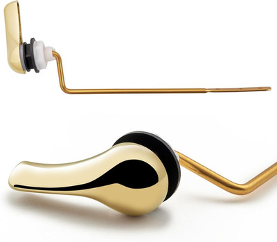 Toilet Handle Replacement (Brass Polished, Side Mount)
