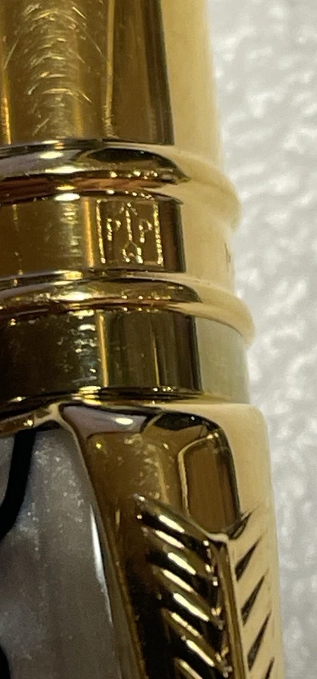 Bolígrafo Parker Duofold Marfil Mármol HA-LO Publicidad Top Hecho en Reino Unido Foto 3 de 4