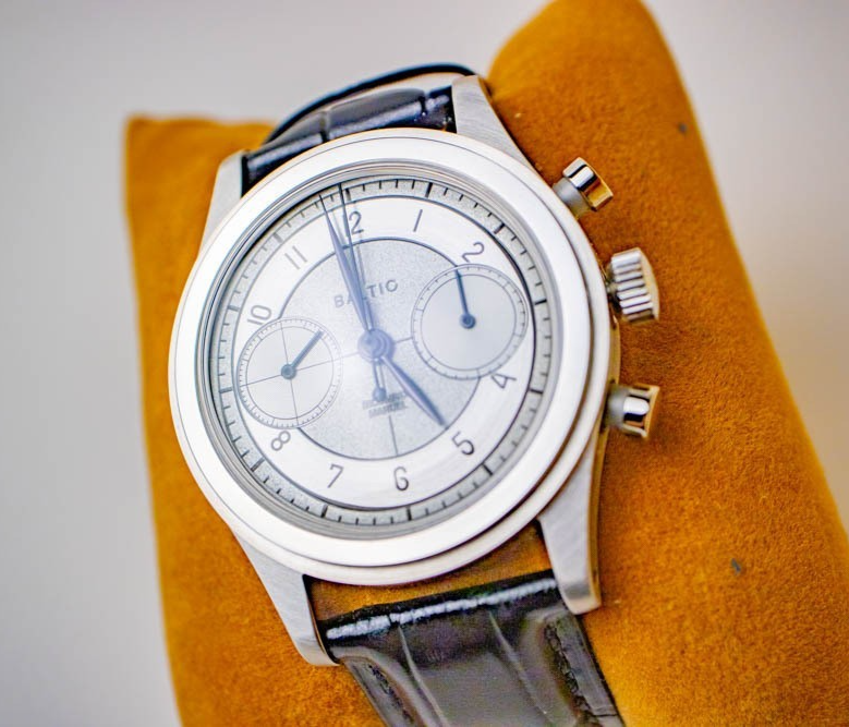 Baltic Bicompax 002 Chronograph Manual Wind Silver Dial Men's