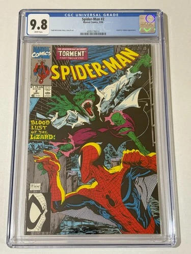 Spider-Man # 2 (9/90) CGC Graded Comic Book 9.8 NM/M WP McFarlane Cover