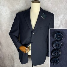 Brooks Brothers Blazer Jacket Men 42S Navy Blue Sport Coat Preppy Stretch NEW