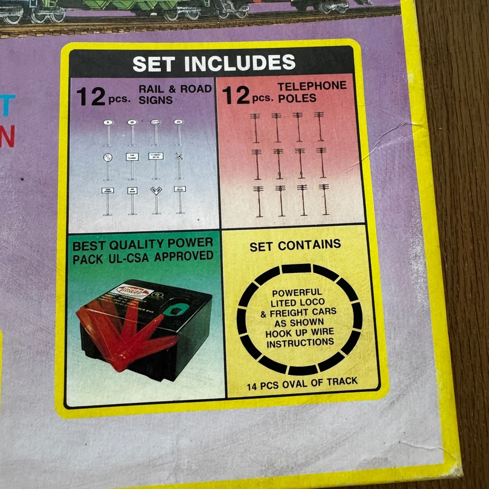 Model Power Silver Eagle Lited Locomotive Set No.1150 N Scale Santa Fe BOX ONLY - Image 3 of 4