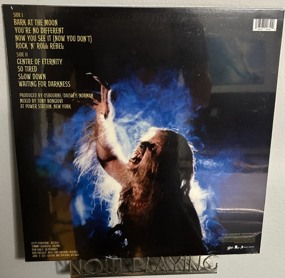 Ozzy Osbourne Bark At The Moon 40th Translucent Blue Vinyl LP New Sealed Foto 2 de 2