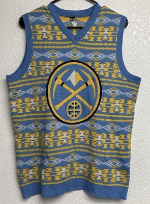 Denver Nuggets Ugly Christmas Vest NBA Basketball Size Medium Adult Unisex