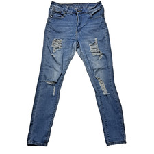 Blue Republic Women’s Jeans Size 11 Medium Wash Distressed Stretch Denim 28x27